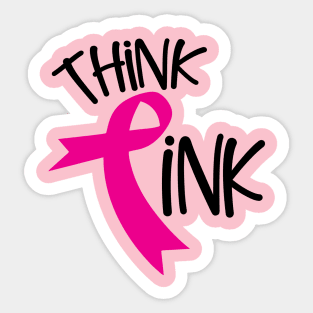 Think Pink Breast Cancer Awareness Sticker